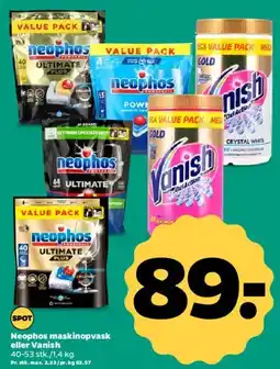 Netto Neophos maskinopvask eller Vanish tilbud