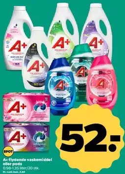 Netto A+ flydende vaskemiddel eller pods tilbud