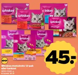 Netto Whiskas menuboks 12-pak eller tørkost tilbud