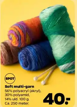 Netto Soft multi-garn (flerfarvet) tilbud