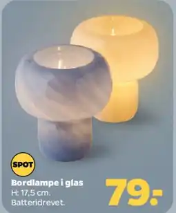 Netto Bordlampe i glas tilbud