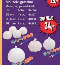 Harald Nyborg Mal selv-græskar Maling og pensel tilbud