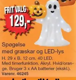 Harald Nyborg Spøgelse med græskar og LED-lys tilbud