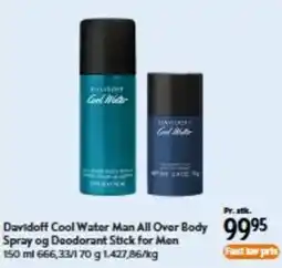 Matas Davidoff Cool Water Man All Over Body Spray og Deodorant Stick for Men tilbud