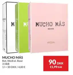 Nielsen's Discount Mucho Más Rot, Weiß el. Rosé tilbud