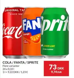 Nielsen's Discount Cola / Fanta / Sprite tilbud