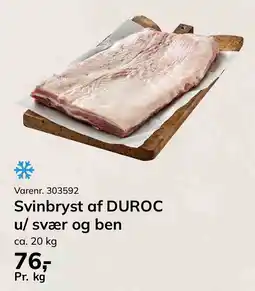 Dagrofa Food Service Duroc svinbryst u/ svær og ben tilbud
