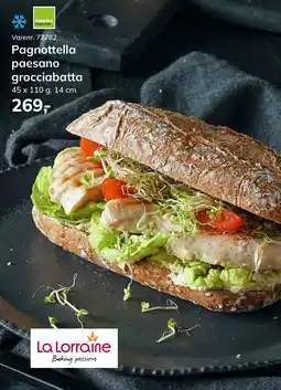 Dagrofa Food Service La Lorraine Pagnottella paesano grocciabatta tilbud