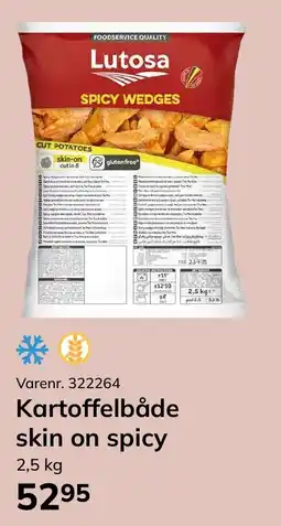 Dagrofa Food Service Lutosa Kartoffelbåde skin on spicy tilbud