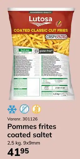 Dagrofa Food Service Lutosa Pommes frites coated saltet tilbud