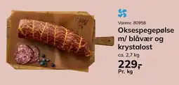 Dagrofa Food Service Oksespegepølse m/ blåvær og krystalost tilbud