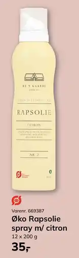 Dagrofa Food Service Øko Rapsolie spray m/ citron tilbud