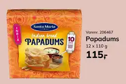 Dagrofa Food Service Santa Maria Papadums tilbud
