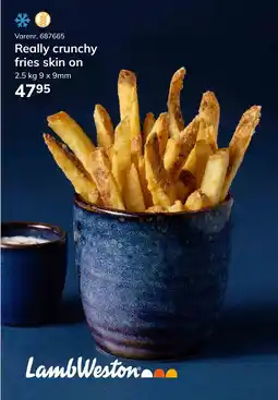 Dagrofa Food Service LambWeston really crunchy fries skin on tilbud