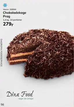 Dagrofa Food Service Dina Food Chokoladekage Prag tilbud