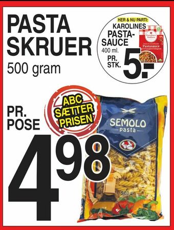 ABC Lavpris Pasta skruer tilbud