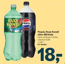 Let-Køb Pepsi, Faxe Kondi eller Mirinda tilbud