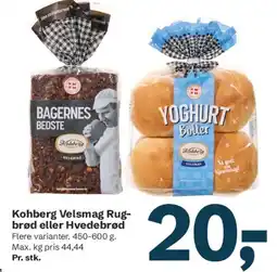 Let-Køb Kohberg Velsmag Rugbrød / Yoghurt Boller tilbud