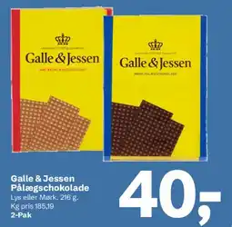 Let-Køb Galle & Jessen Pålægschokolade tilbud