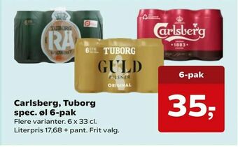 Dagli'Brugsen Carlsberg, Tuborg spec. øl 6-pak tilbud