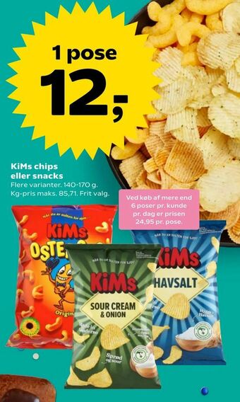 Dagli'Brugsen KiMs chips eller snacks tilbud