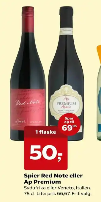 Dagli'Brugsen Spier Red Note eller Ap Premium tilbud