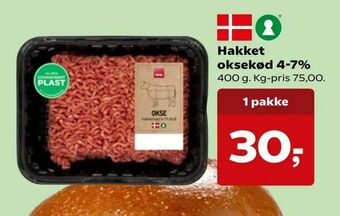 Dagli'Brugsen Hakket oksekød 4-7% tilbud