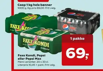 Dagli'Brugsen Faxe Kondi, Pepsi eller Pepsi Max tilbud