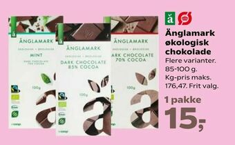 Kvickly Änglamark økologisk chokolade tilbud