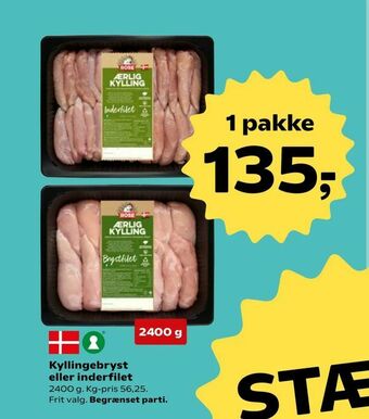 Kvickly Kyllingebryst eller inderfilet tilbud