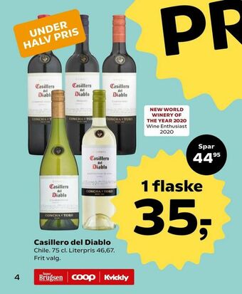 Kvickly Casillero del Diablo tilbud