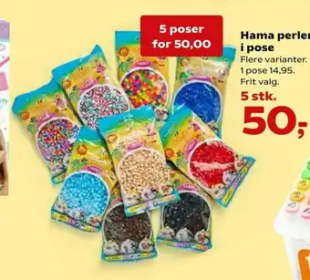 Kvickly Hama perler i pose tilbud