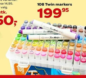 Kvickly 108 Twin markers tilbud