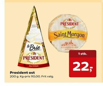 Kvickly President ost tilbud