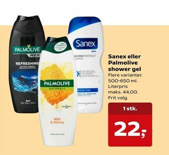 Kvickly Sanex eller Palmolive shower gel tilbud