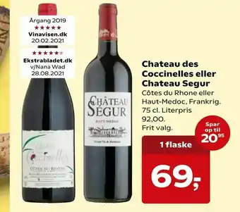 SuperBrugsen Chateau des Coccinelles eller Chateau Segur tilbud