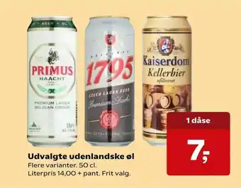 SuperBrugsen Udvalgte udenlandske øl tilbud