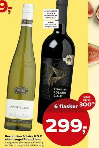 SuperBrugsen Revolution Solaire G.S.M eller Laugel Pinot Blanc tilbud