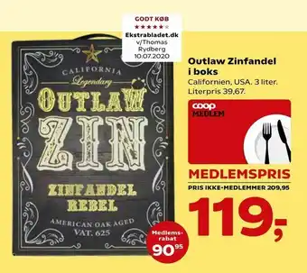 SuperBrugsen Outlaw Zinfandel tilbud