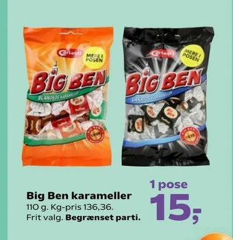 SuperBrugsen Big Ben karameller tilbud
