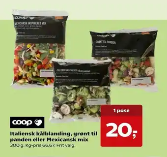 Italiensk kålblanding, grønt til panden eller Mexicansk mix