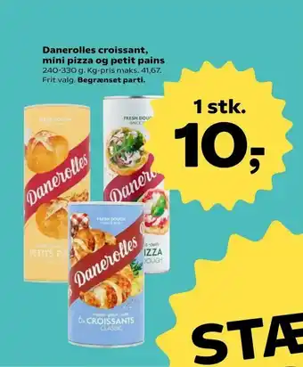 SuperBrugsen Danerolles croissant, mini pizza og petit pains tilbud
