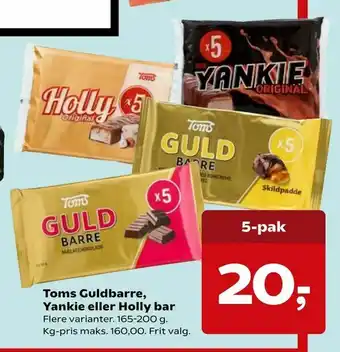 SuperBrugsen Toms Guldbarre, Yankie eller Holly bar tilbud