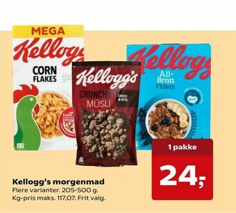 SuperBrugsen Kellogg's morgenmad tilbud