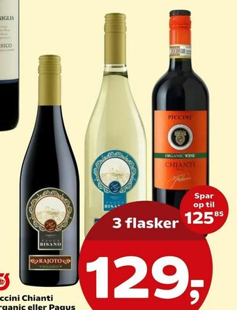 SuperBrugsen Piccini Chianti Organic eller Pagus Bisano Organic tilbud