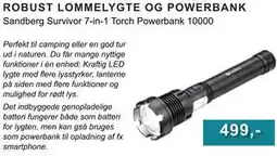 CBC Sandberg Survivor 7-in-1 Torch Powerbank 10000 tilbud