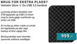 CBC Verbatim Store ‘n’ Go USB 3.0 harddisk tilbud