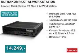 CBC Lenovo ThinkStation P3 Gen 2 AI Workstation tilbud