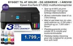 CBC Epson EcoTank ET-2922 multifunktionsprinter tilbud