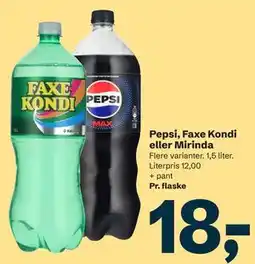 Let-Køb Pepsi, Faxe Kondi eller Mirinda tilbud